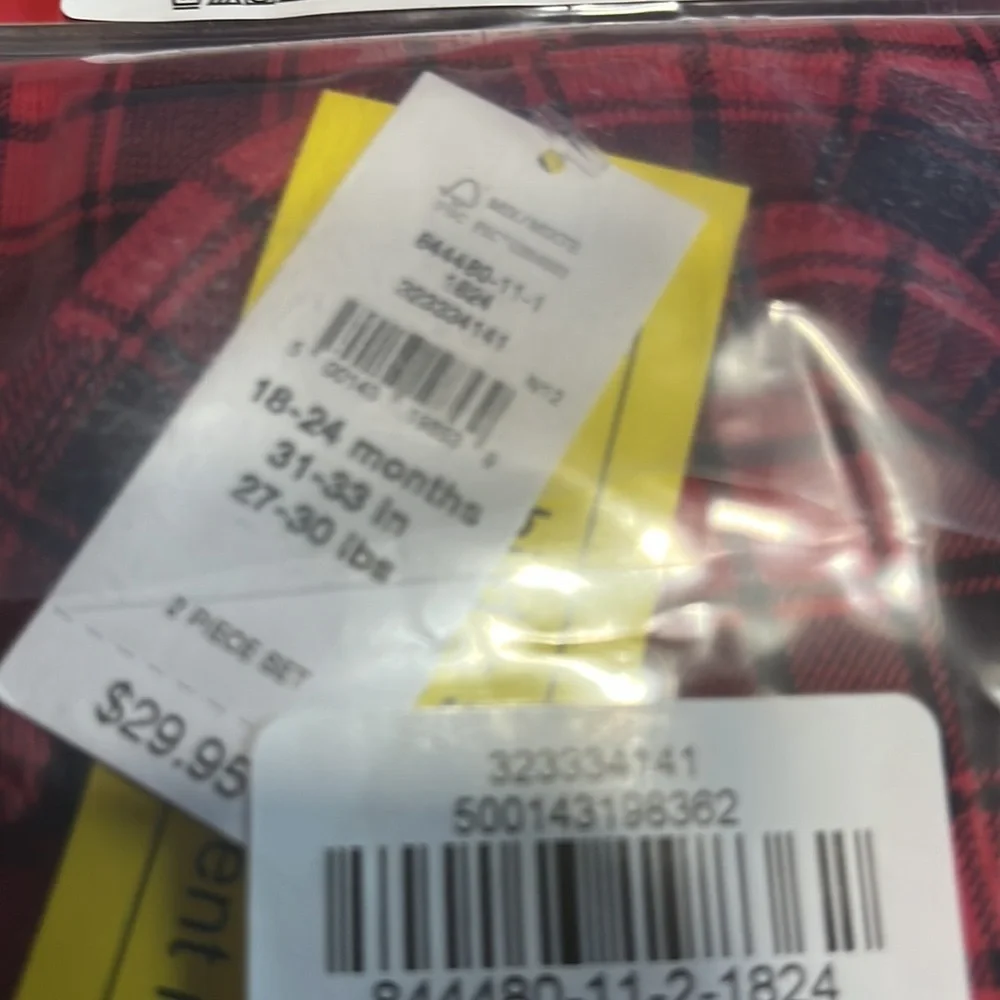 Red Plaid Kids Pajama Set - By Gap. Holiday. Winter. Unisex
